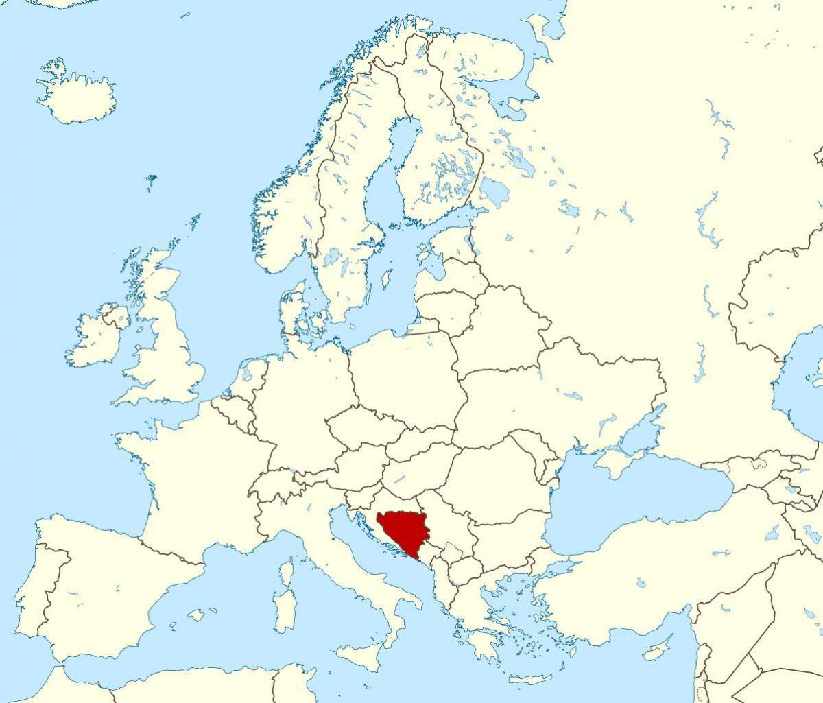 Bosnia eta Herzegovina munduko mapa