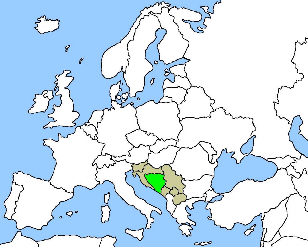 Mapa Bosnia kokapena 