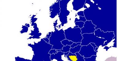 Mapa Bosnia eta Herzegovina europan