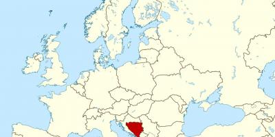 Mapa Bosnia kokapena munduarekin