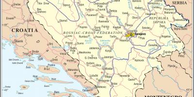Mapa Bosnia turismo
